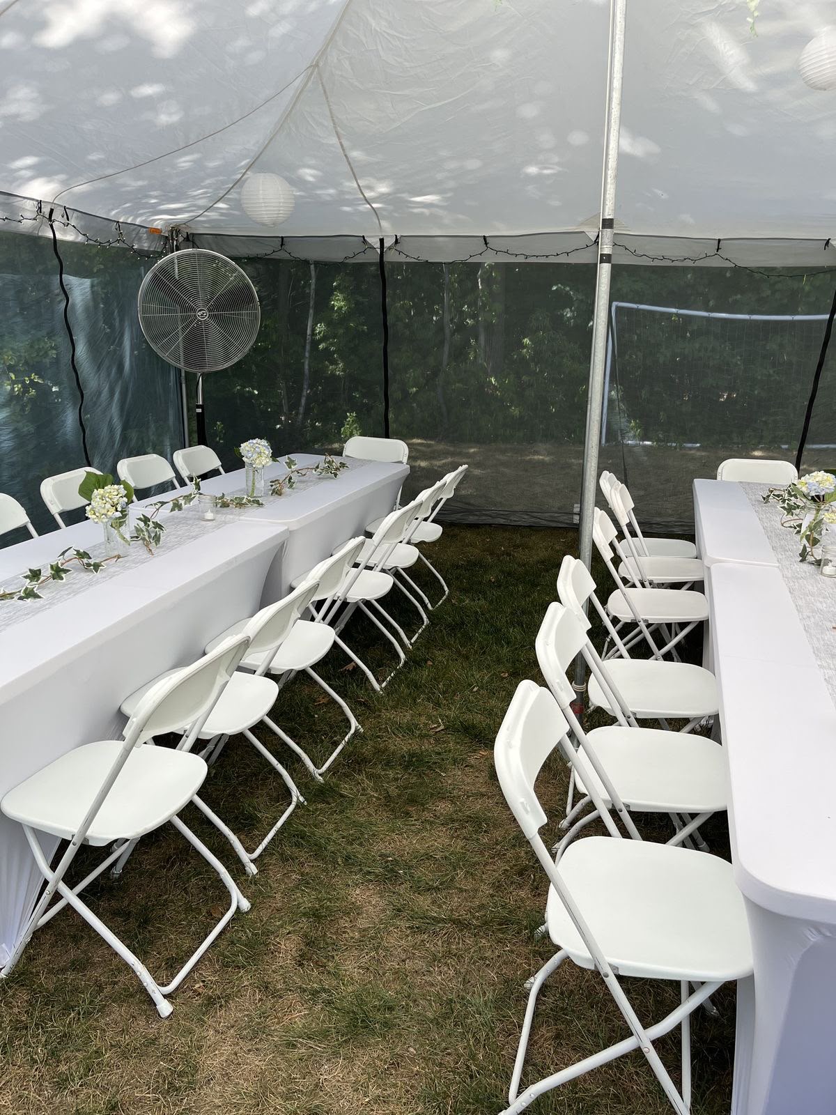 Table and chair rental setup 3
